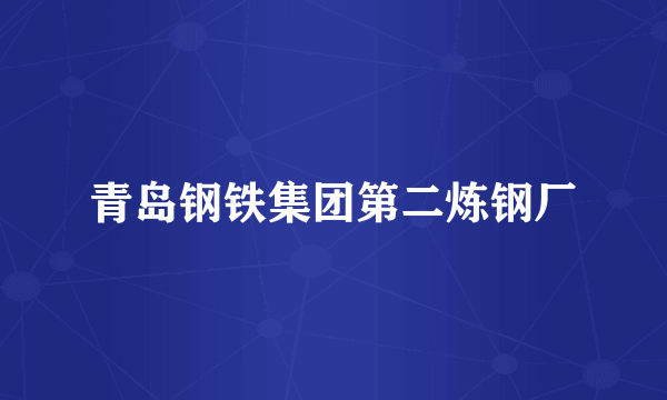 青岛钢铁集团第二炼钢厂