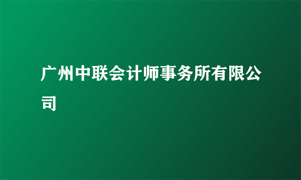 广州中联会计师事务所有限公司