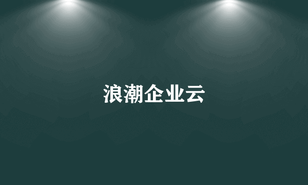 浪潮企业云