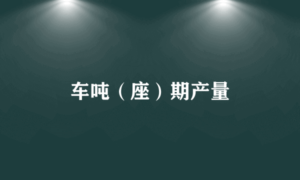 车吨（座）期产量