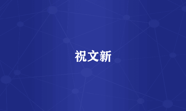 祝文新