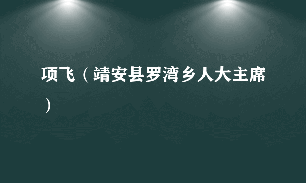 项飞（靖安县罗湾乡人大主席）