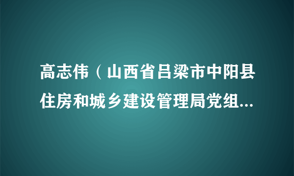 高志伟（山西省吕梁市中阳县住房和城乡建设管理局党组书记、局长）