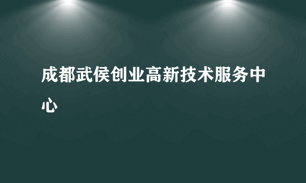 成都武侯创业高新技术服务中心
