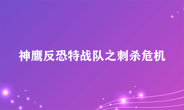 神鹰反恐特战队之刺杀危机