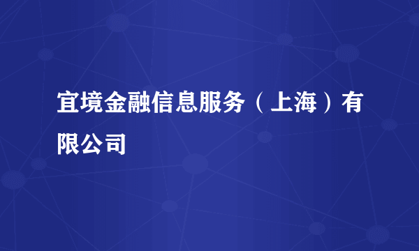 宜境金融信息服务（上海）有限公司