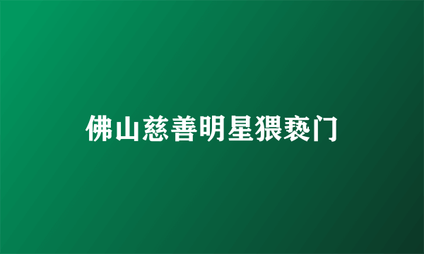 佛山慈善明星猥亵门