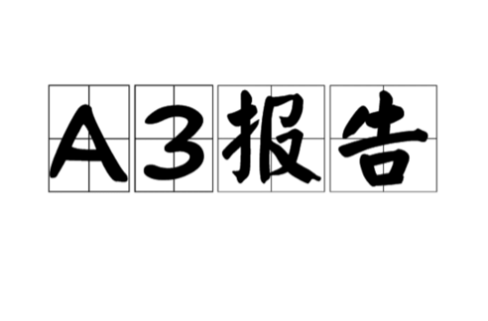 A3报告