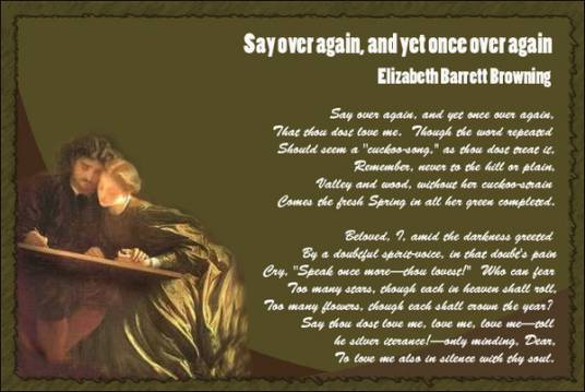 请再说一遍我爱你（勃朗宁夫人诗歌）