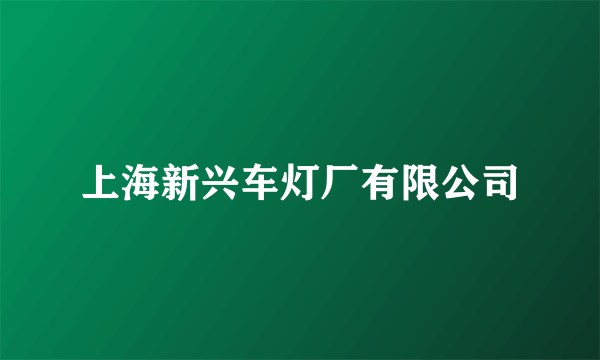 上海新兴车灯厂有限公司