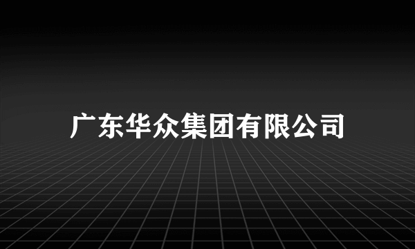 广东华众集团有限公司