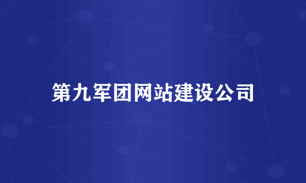 第九军团网站建设公司