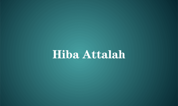 Hiba Attalah
