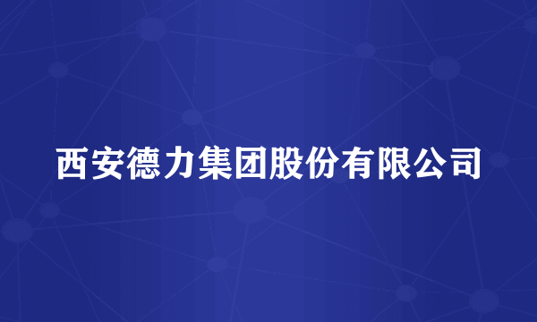 西安德力集团股份有限公司