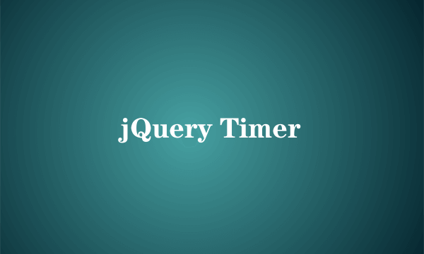 jQuery Timer