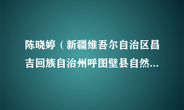 陈晓婷(新疆维吾尔自治区昌吉回族自治州呼图壁县自然资源局党组成员)