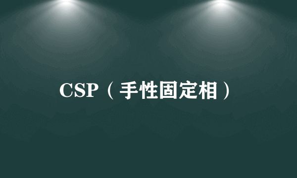 CSP（手性固定相）