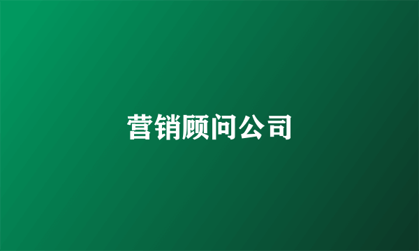 营销顾问公司
