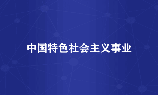 中国特色社会主义事业