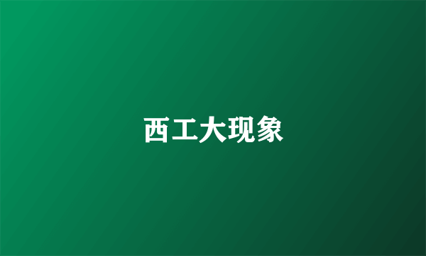 西工大现象