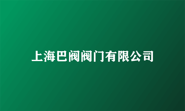 上海巴阀阀门有限公司