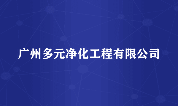 广州多元净化工程有限公司