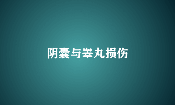 阴囊与睾丸损伤