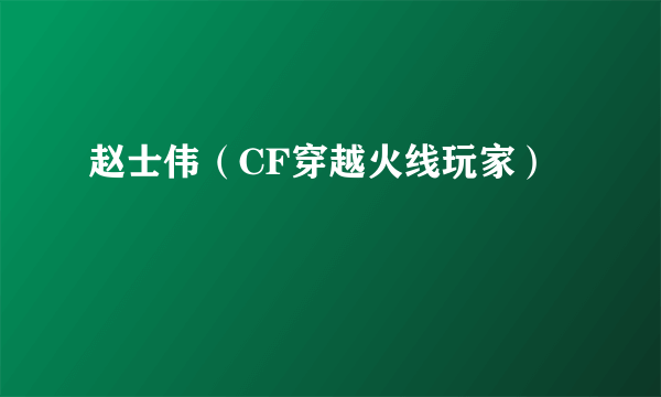 赵士伟（CF穿越火线玩家）
