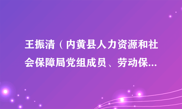 王振清（内黄县人力资源和社会保障局党组成员、劳动保障服务中心主任）