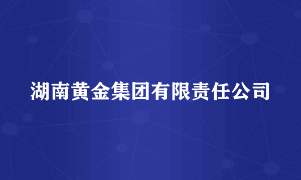 湖南黄金集团有限责任公司