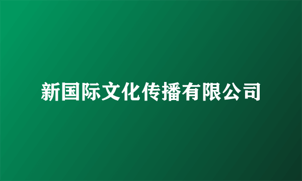 新国际文化传播有限公司
