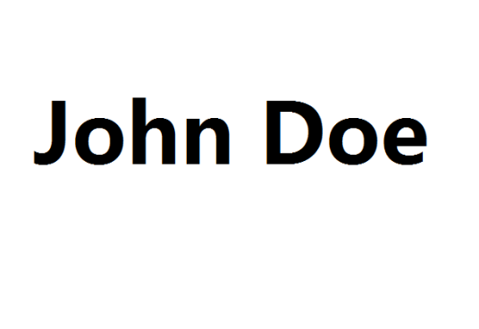 John Doe（英文单词）