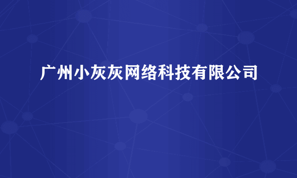 广州小灰灰网络科技有限公司
