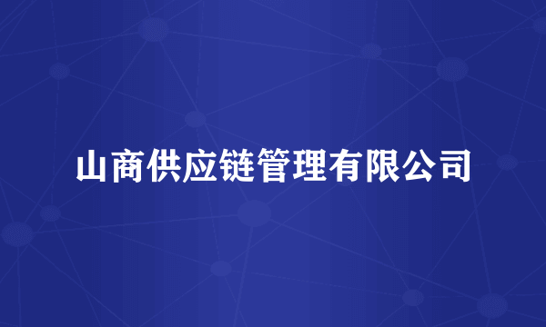 山商供应链管理有限公司
