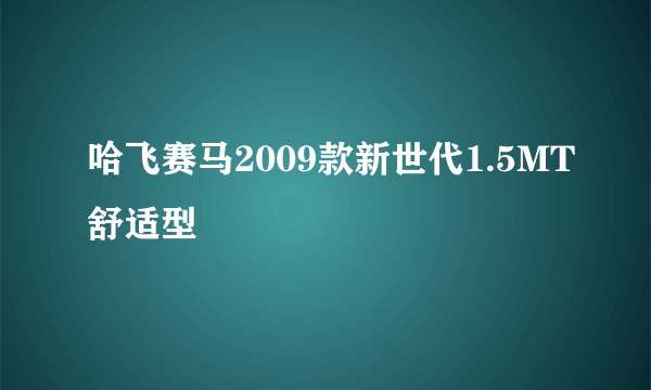 哈飞赛马2009款新世代1.5MT舒适型