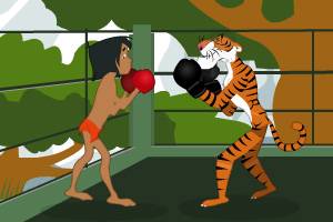 老虎泰山打拳击