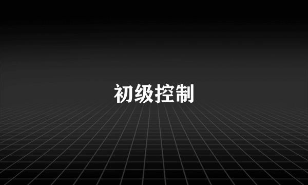 初级控制