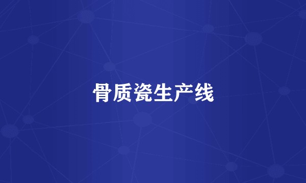 骨质瓷生产线