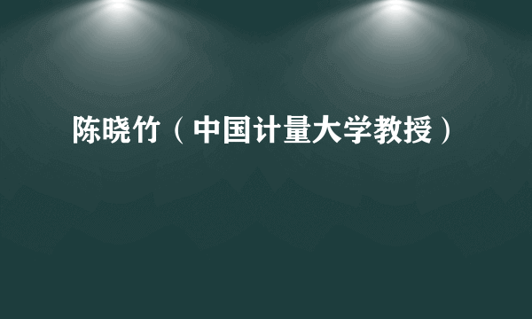 陈晓竹（中国计量大学教授）
