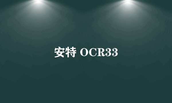 安特 OCR33