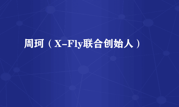 周珂（X-Fly联合创始人）