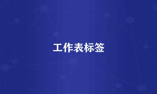 工作表标签