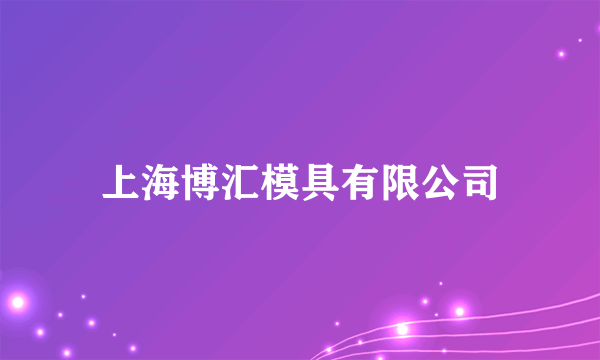 上海博汇模具有限公司