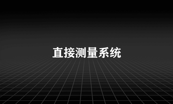 直接测量系统