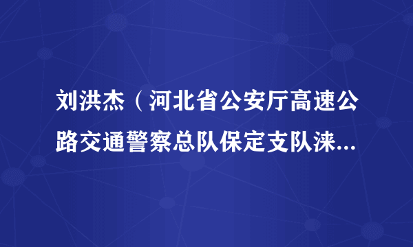 刘洪杰（河北省公安厅高速公路交通警察总队保定支队涞源大队三级高级警长）