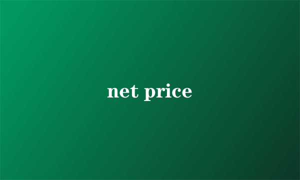 net price