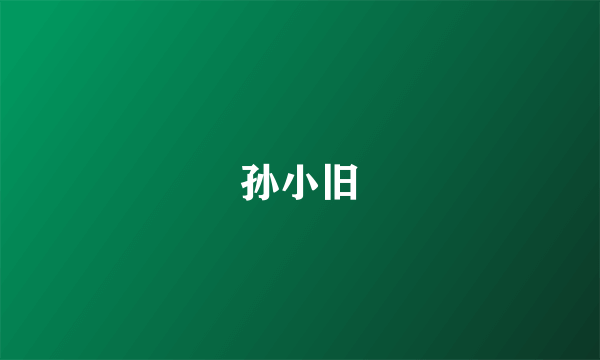 孙小旧