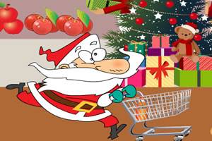 圣诞老人制作圣诞蛋糕