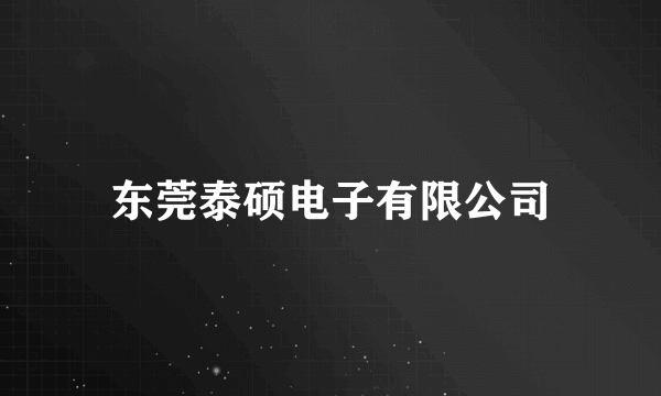 东莞泰硕电子有限公司