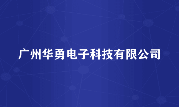 广州华勇电子科技有限公司